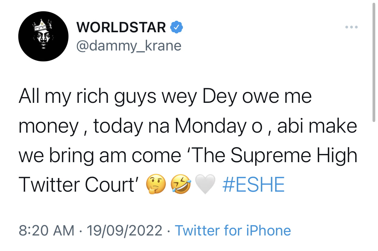 Pay what you’ve been owing for years - Singer Damny Krane Drags Davido over unpaid debt
