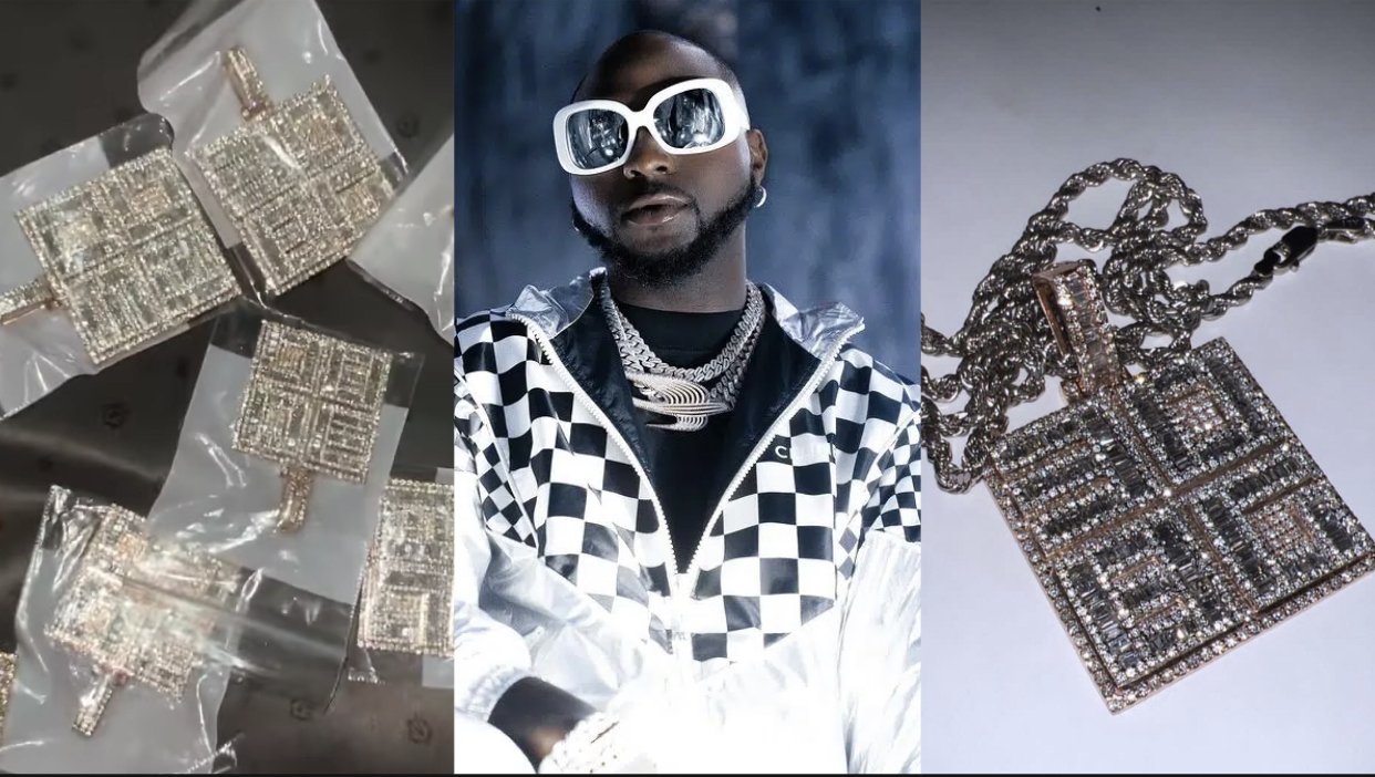 Davido splashes millions of dollars on customized diamonds for whole crew [photos]