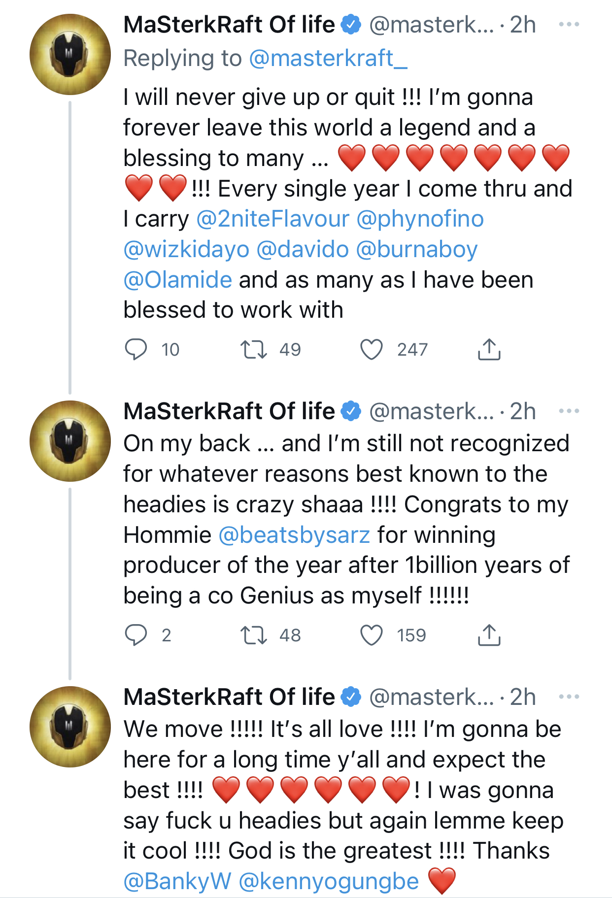 I’m a blessing to Naija music yet the Headies never recognizes me - Producer Masterkraft laments