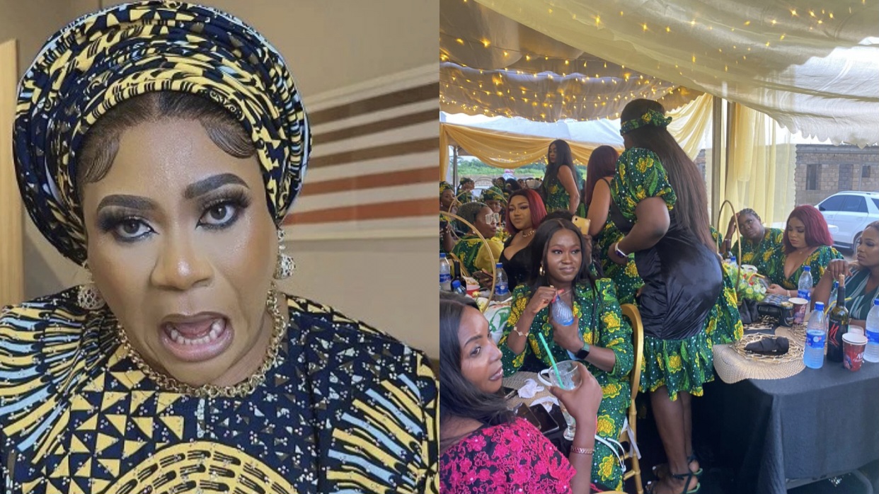Shock as Actress Nkechi Blessing gifts Dildos at Mom’s one year Remembrance [video]