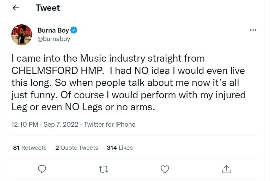I would have banged Wizkid in the face by now, I’m not Davido - Burna boy threatens Star boy’s fans