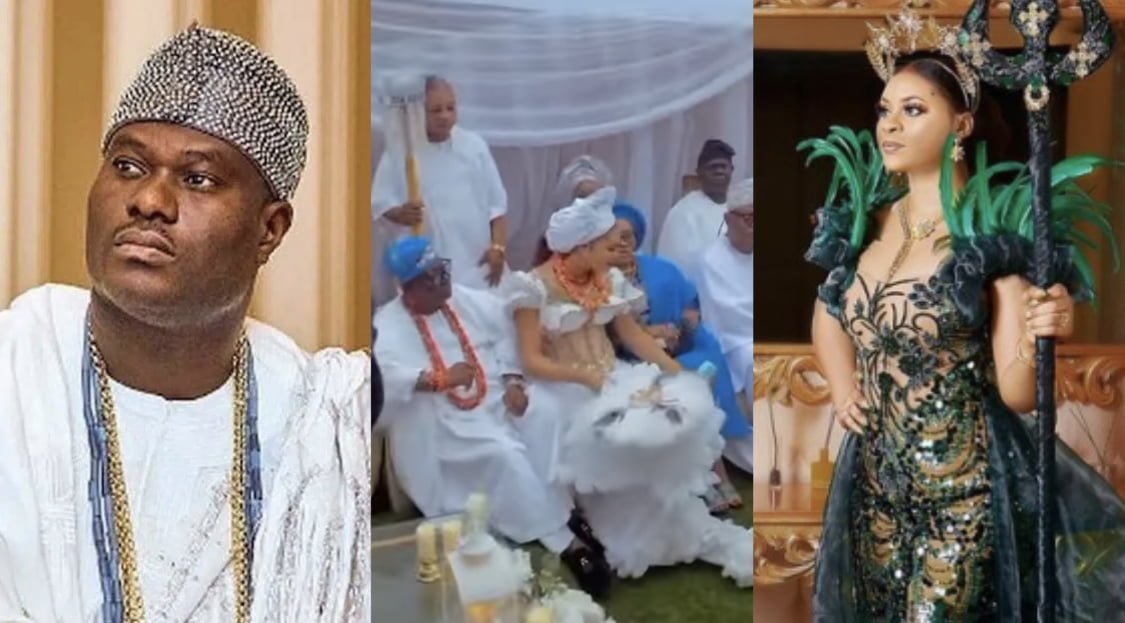 Ooni of Ife marries ex-beauty Queen Tobi Phillips as third wife [photos/video]