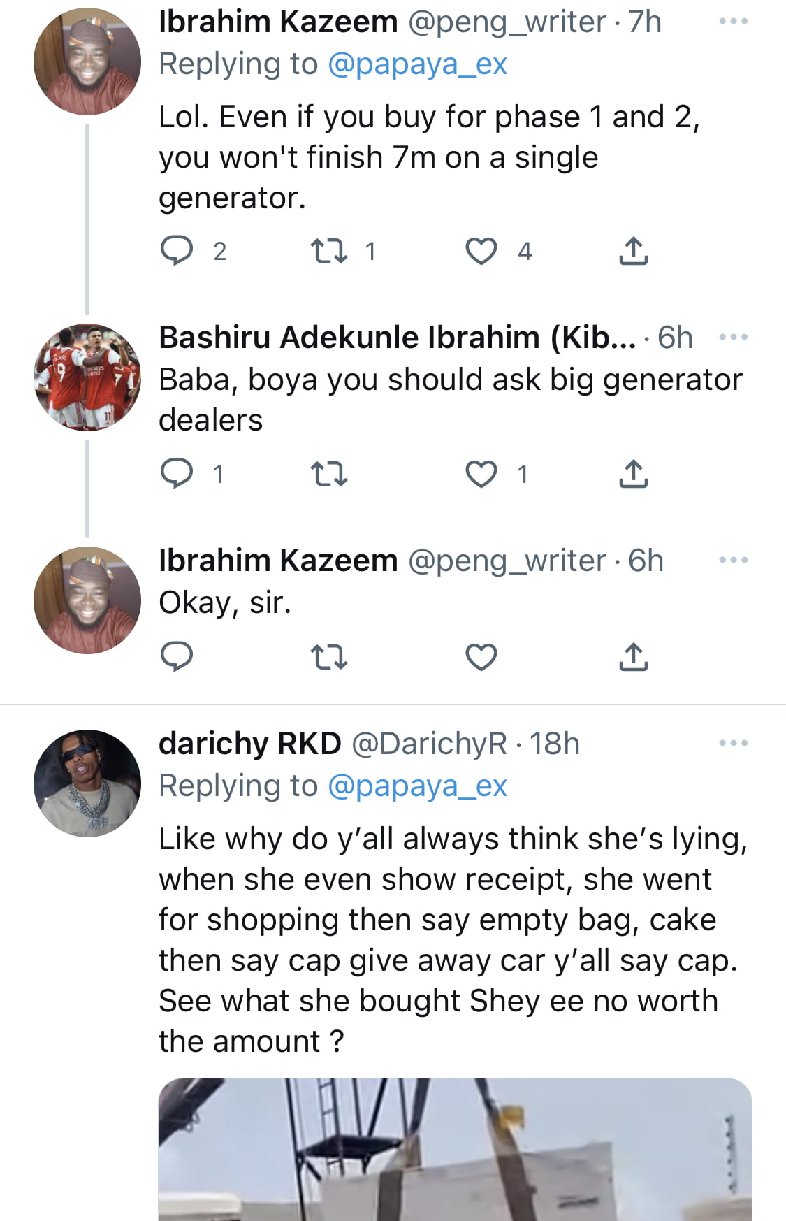 My generator alone costs N6.5m - Influencer Papaya Ex brags, Nigerians react