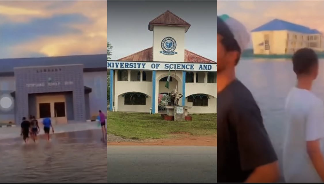 Students lament as Flood overtakes Delta State University of Science and Technology Ozoro [video]