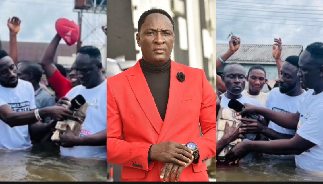 Prophet Fufeyin Swims into flooded parts of Delta, Donates Millions, clothes to victims [video]