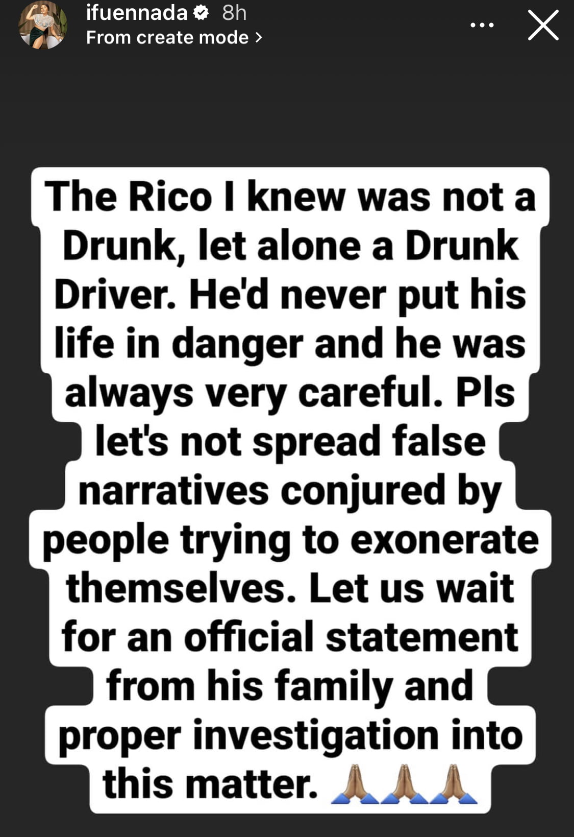 Rico Swavey wasn’t a drunkard, release the CCTV footage - BBNaija’s Alex, Ifu Ennada blast doren hospital over statement