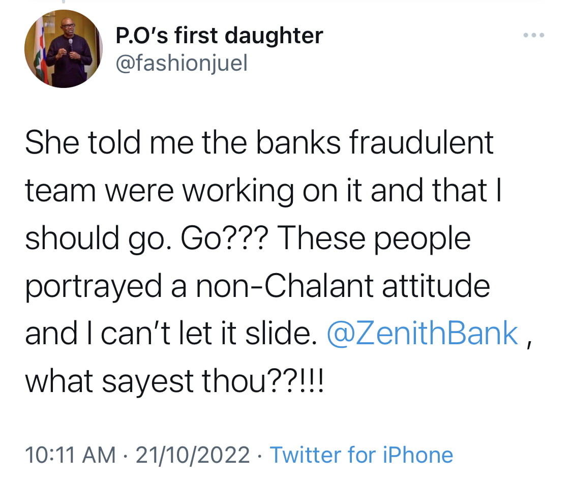 How N6m was withdrawn from my bank account in 15 minutes - Lady calls out Zenith Bank