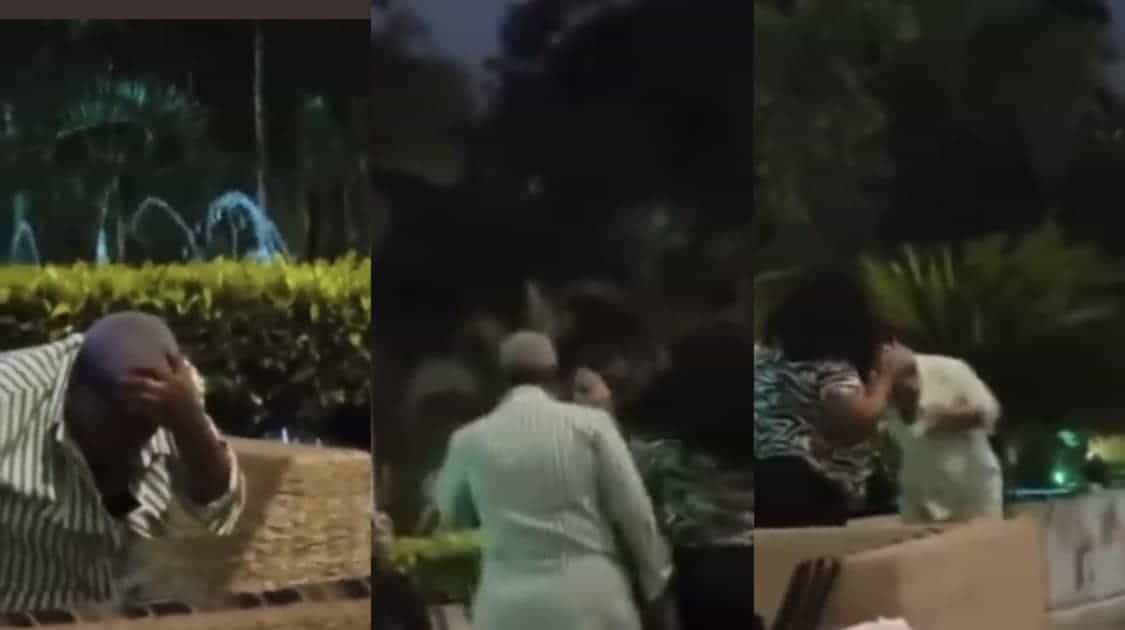 Wife confronts husband’s side chick in public, breaks bottle on her head [video]