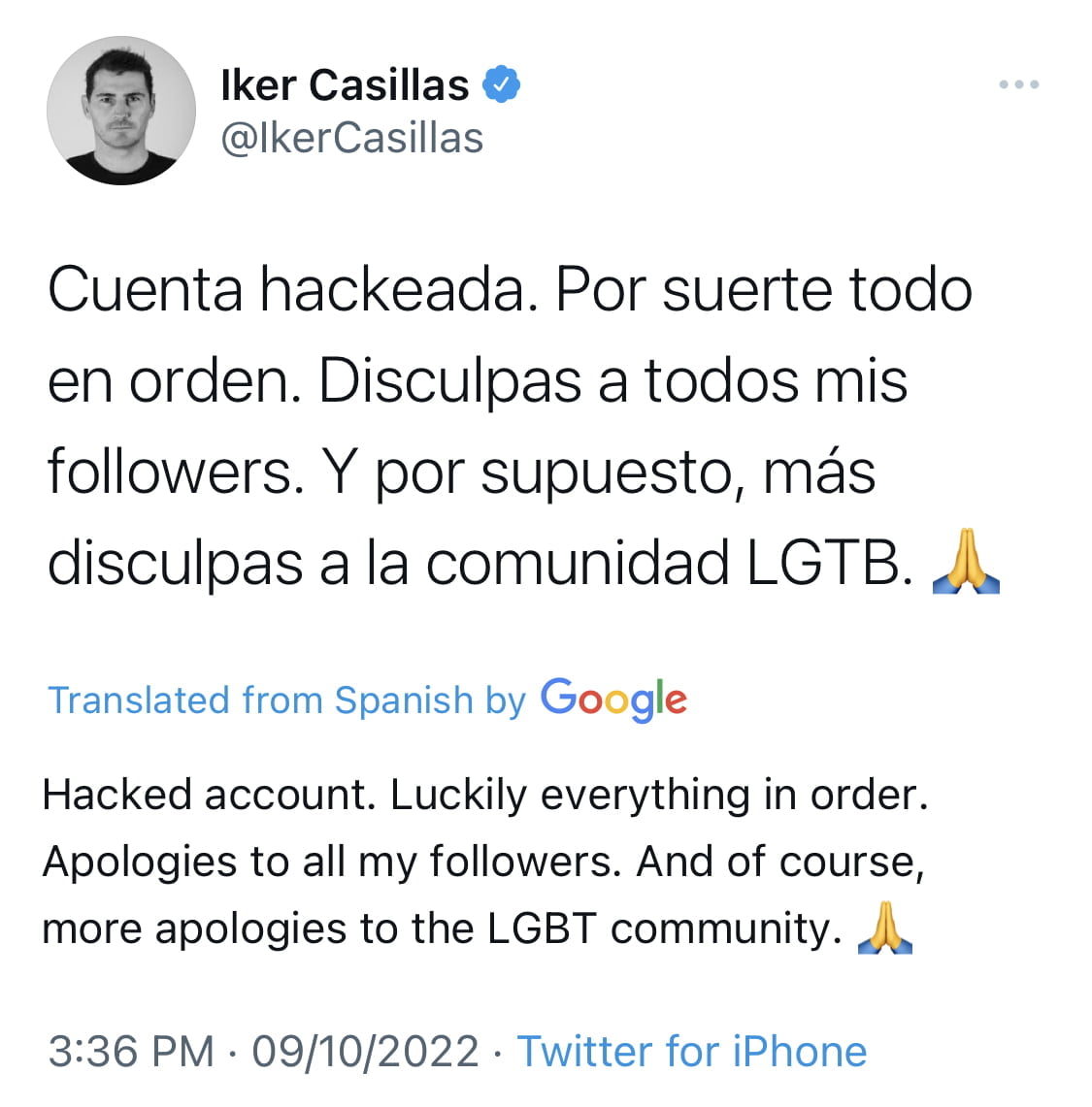 I was hacked - Keeper Casillas makes u-turn on coming out as gay