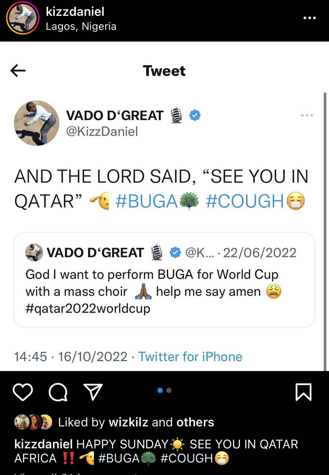 Kizz Daniel to Perform at 2022 World Cup in Qatar