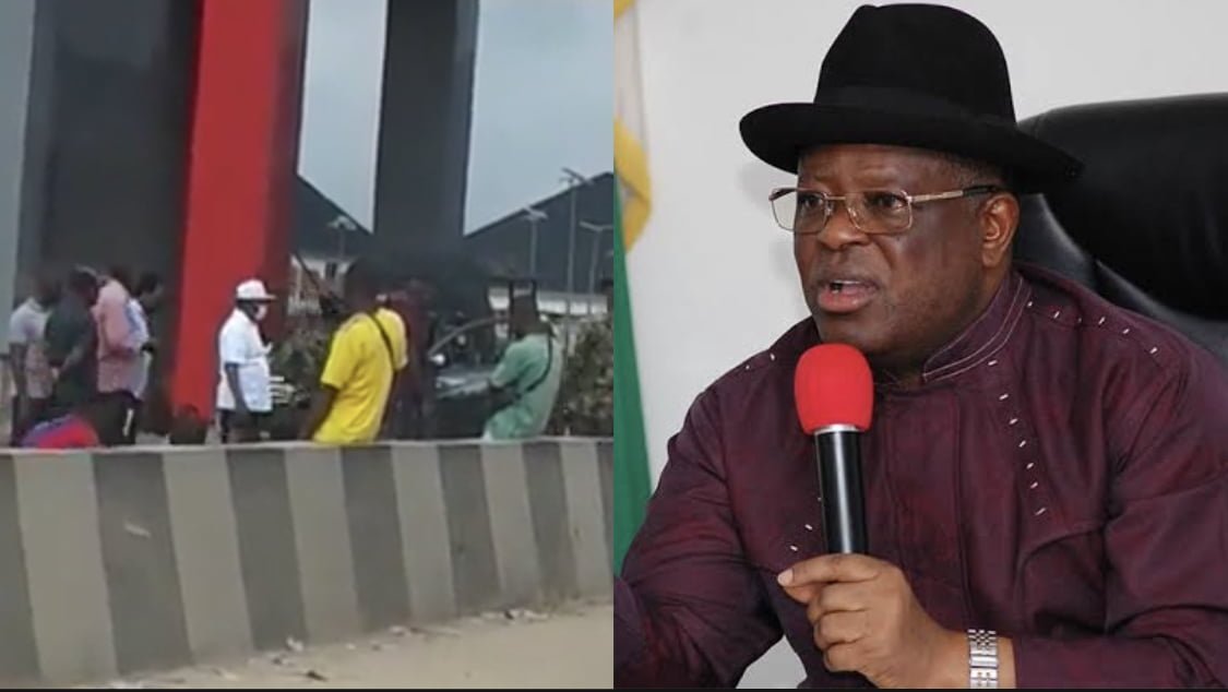 Watch moment Governor Umahi reportedly supervised soldiers flogging citizens on his command [video]