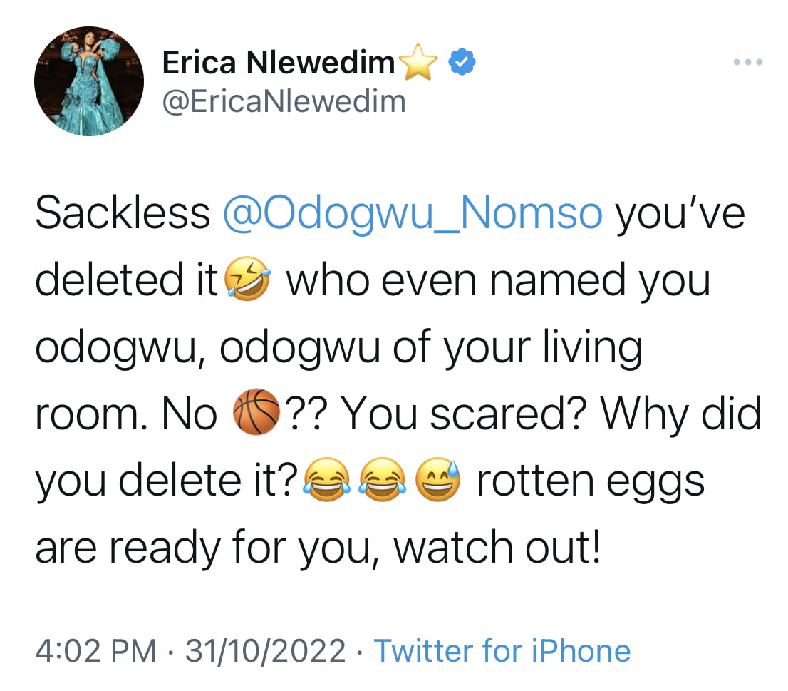 You're the leftovers even rodents refuse to eat - Angry BBNaija Erica goes all out on troll who sexualized her [video]