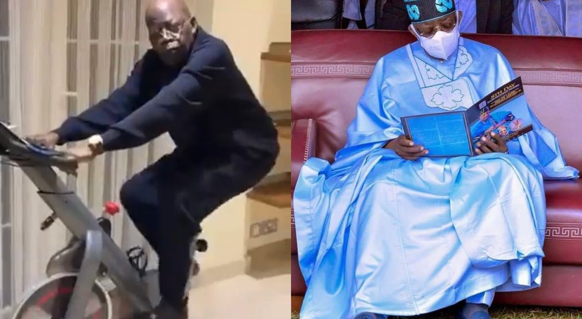 Lift bag of rice and we’d vote for you – Nigerians React to video of Tinubu riding bicycle