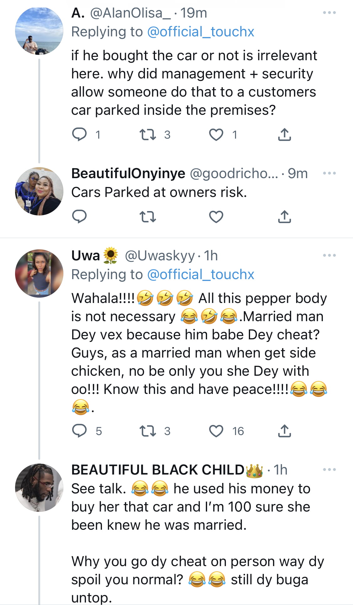 Married man causes scene at Lagos Club as he destroys Range Rover of sidechick who cheated on him [video]