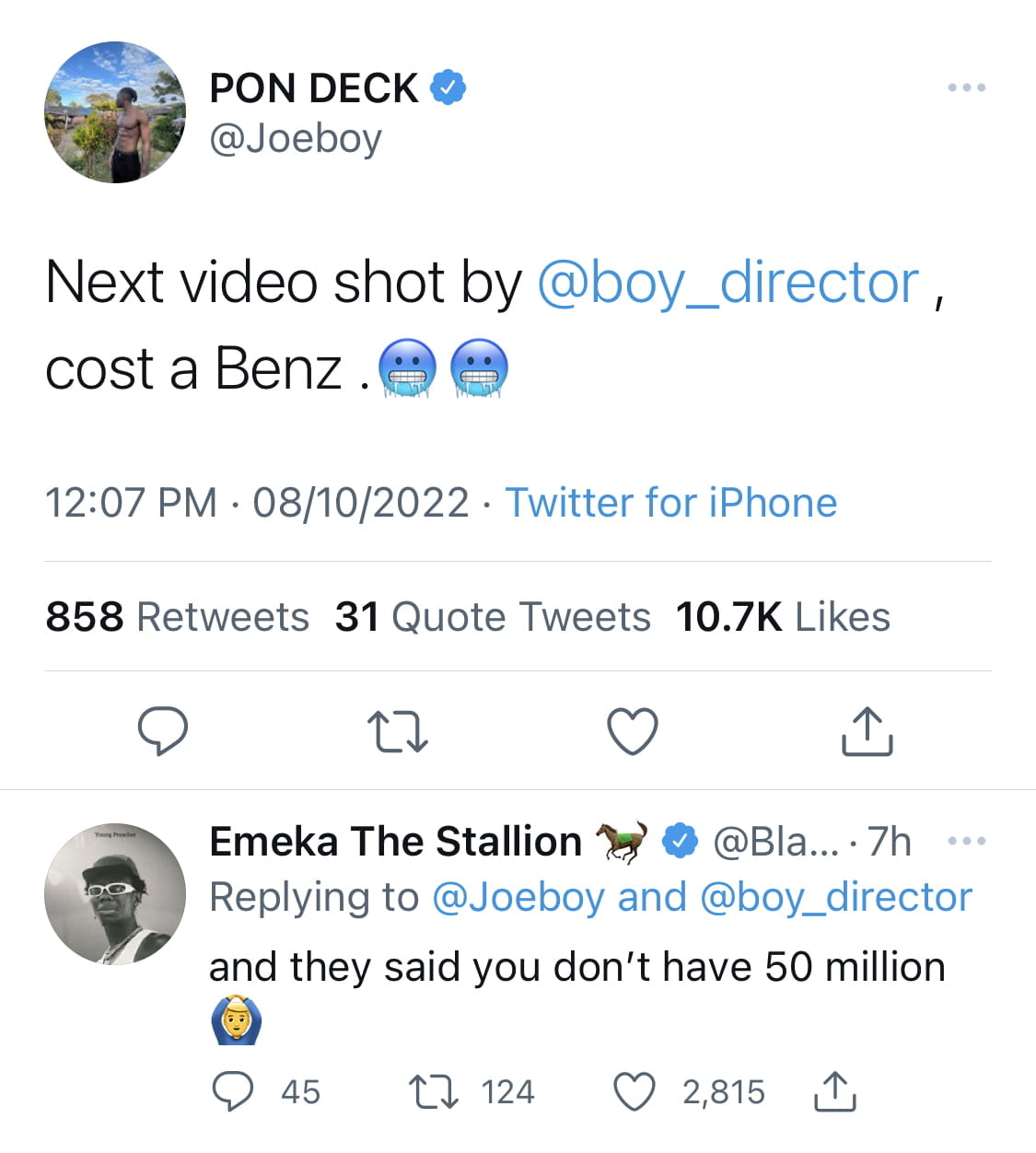 Rapper Blaqbonez makes immediate u-turn on hiring Director TG Omori for music video after N21m billing [photos]