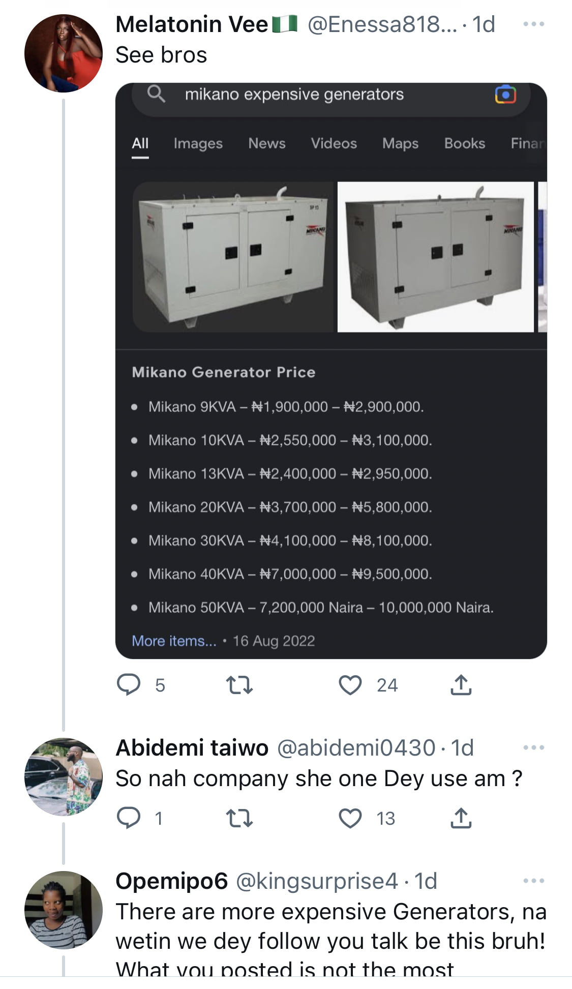 My generator alone costs N6.5m - Influencer Papaya Ex brags, Nigerians react