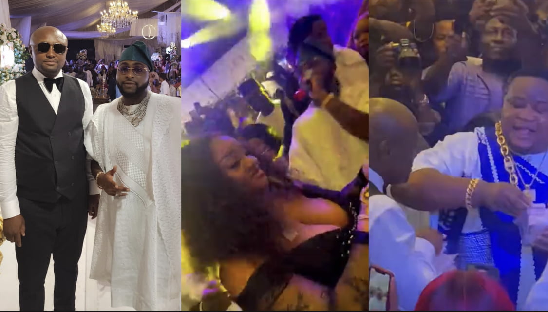 Adorable moment Davido performed at his friend DMW Isreal’s wedding reception [video]