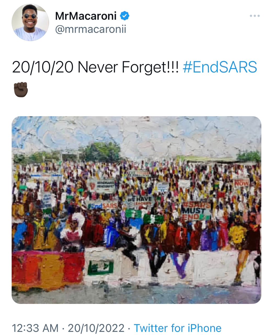 EndSARS memorial 