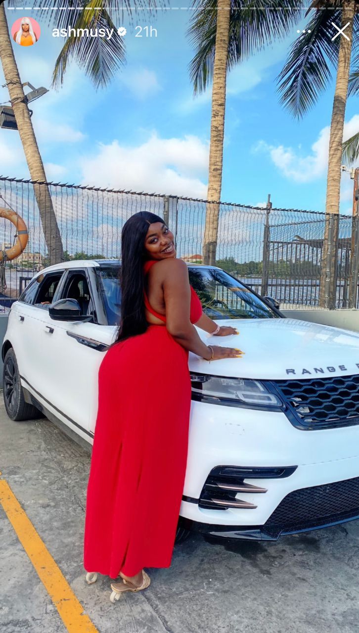 Anyone who attributes my wealth to a man will never succeed - Influencer Ashmusy speaks after buying N50m Range Rover velar [photos]