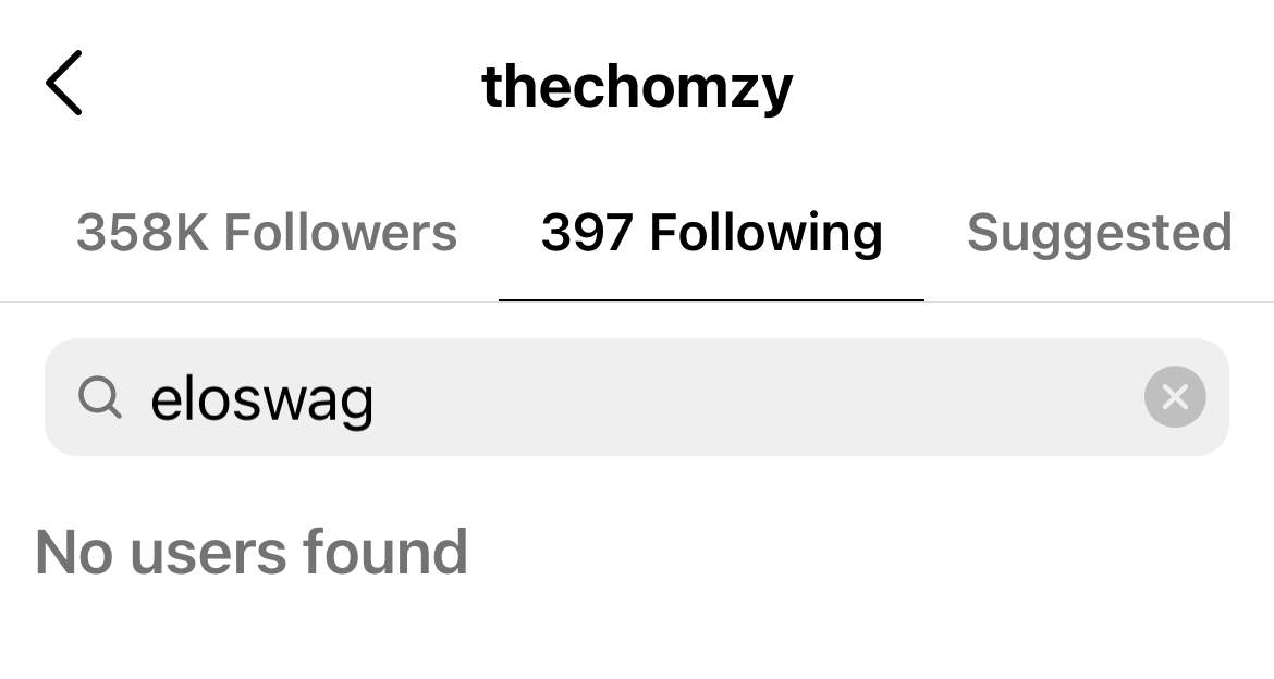 Chomzy and eloswag unfollow each other on instagram 