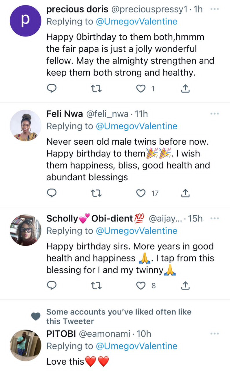 Excitement as 80 year old Twin Granpas celebrate birthday [see reactions]