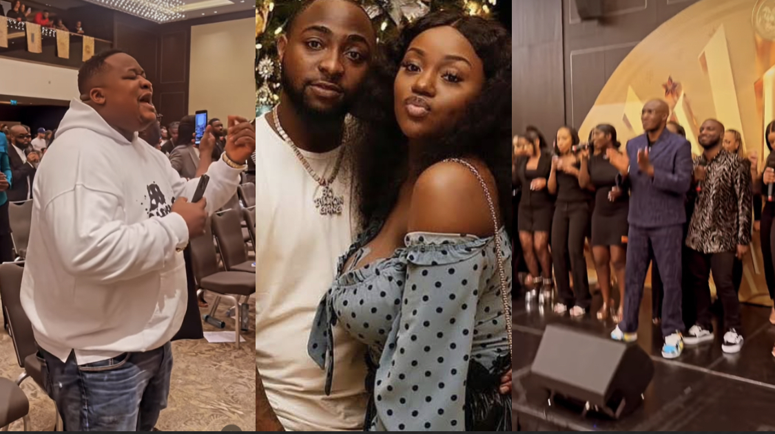 Pastor Tobi performs Davido’s song ‘stand strong’ during Sunday service in honor of singer, wife Chioma [video]