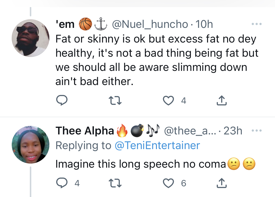 Singer Teni blasts those claiming she had weight loss surgery