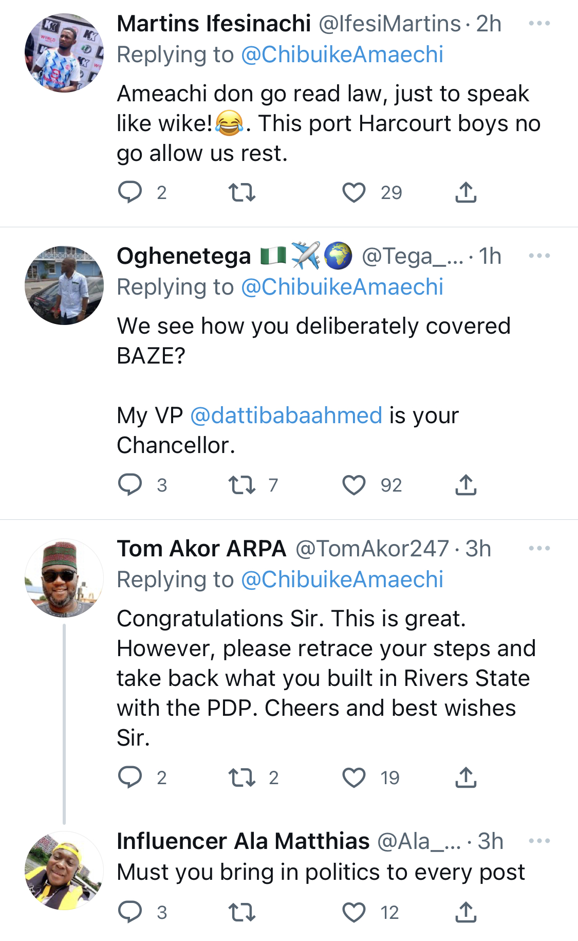 Nigerians react as Amaechi graduates from LP Yusuf Datti’s Baze University [photos]