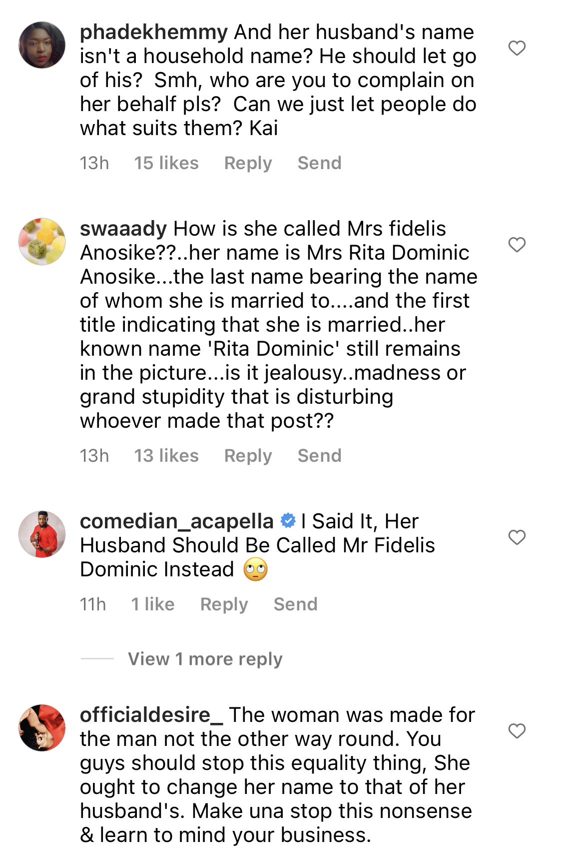 From a Global Brand to Mrs Fidelis Anosike - Lady berates Rita Dominic for changing to husband’s name after wedding [photos]