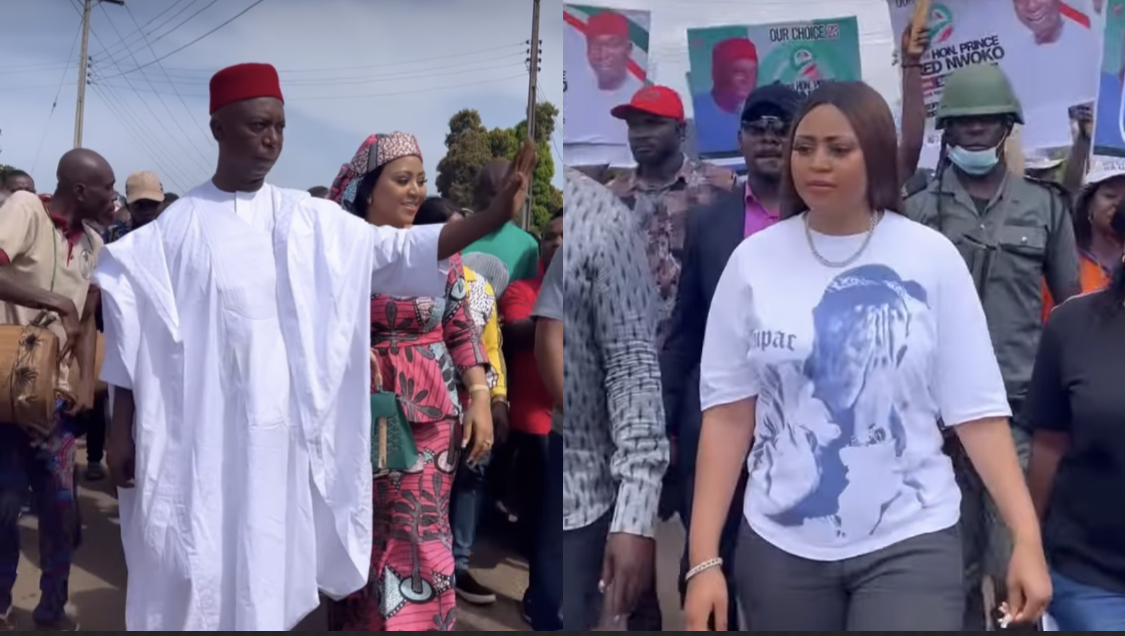 Ned Nwoko sends wife Regina Daniels small Token of N10M for campaigning under hot sun [photos]