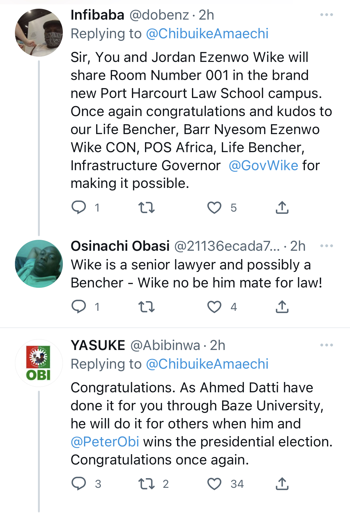 Nigerians react as Amaechi graduates from LP Yusuf Datti’s Baze University [photos]