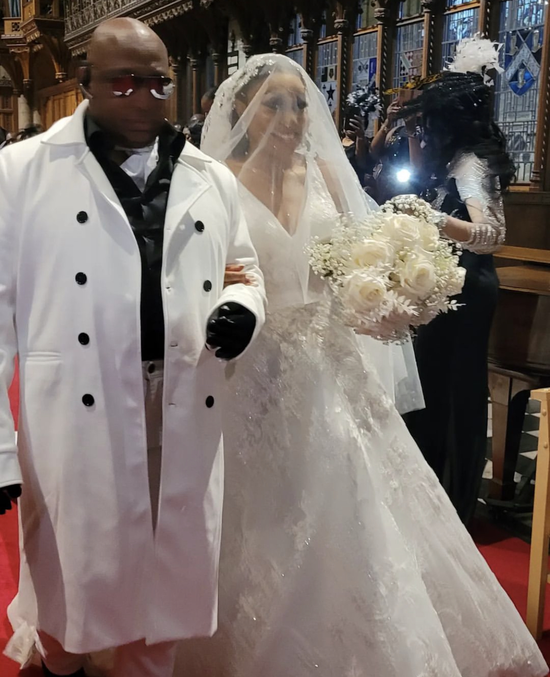 See first visuals as Actress Rita Dominic and Fidelis Anosike hold white wedding in England [photos/videos]