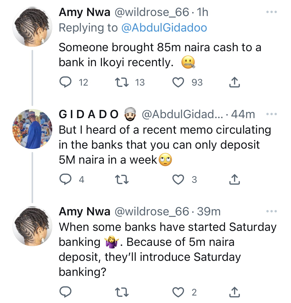 Nigerians react as over 15 year old Naira notes begin to resurface following CBN announcement [photos]