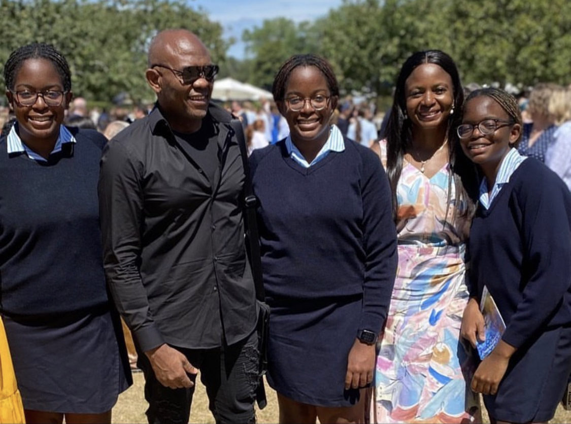 Billionaire Tony Elumelu celebrates his triplet daughters as they turn 16 [photos]