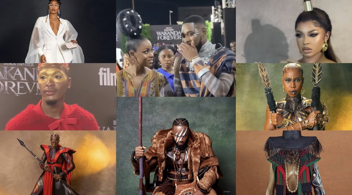 How your favorite celebrities showed up at the African premier of Black Panther-Wakanda Forever in Lagos [photos/videos]