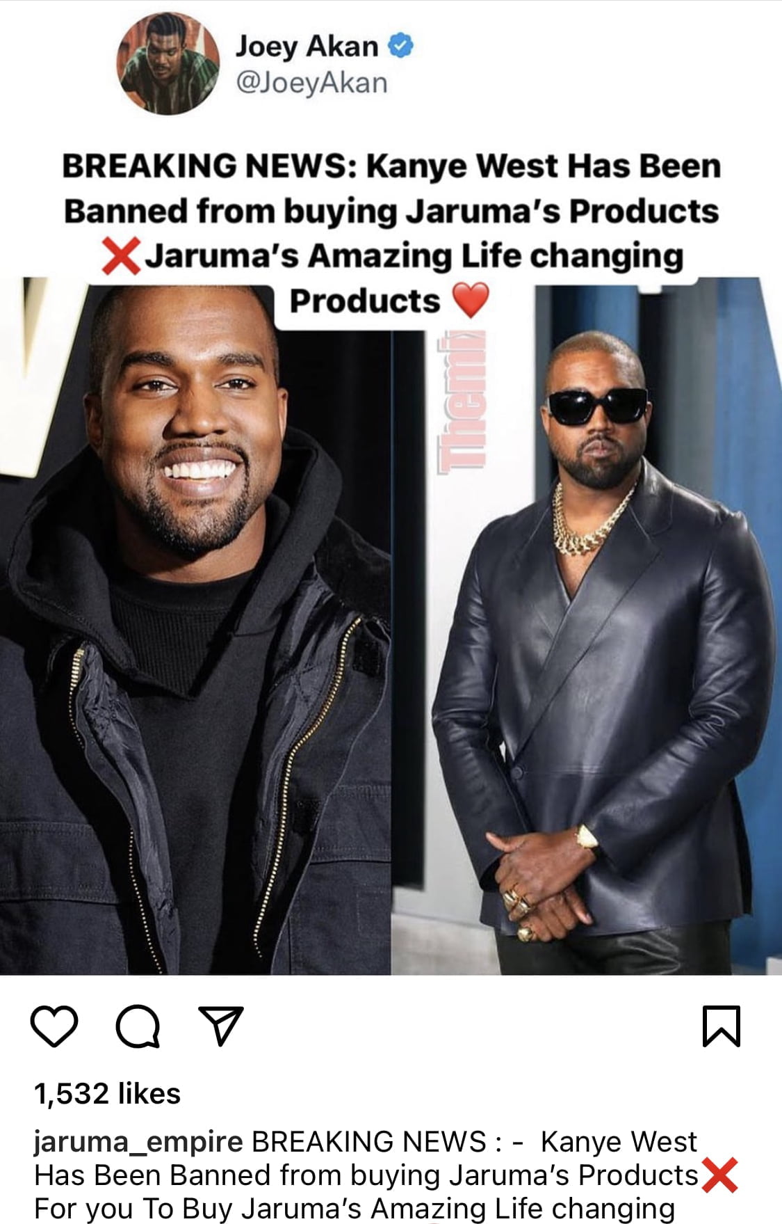 More Woes for Rapper Kanye West as Jaruma bans him from buying her ‘Kayamata’ products [photos]