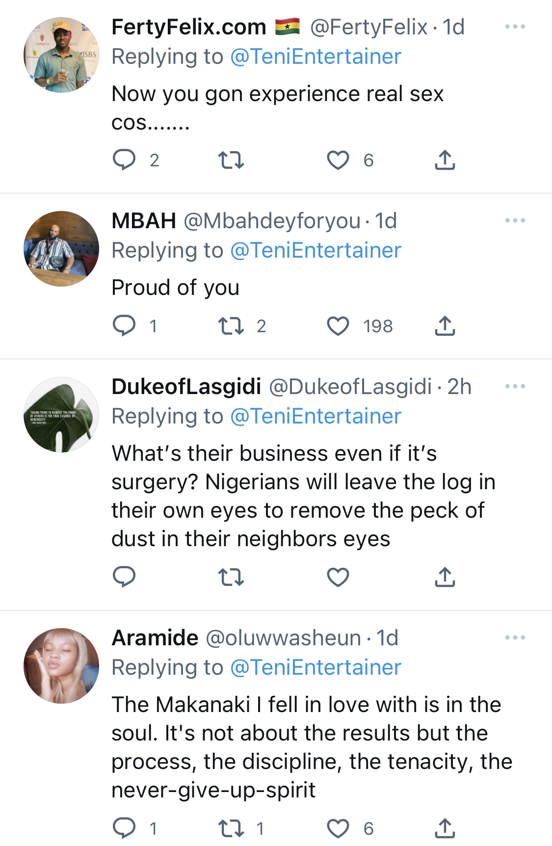 Singer Teni blasts those claiming she had weight loss surgery