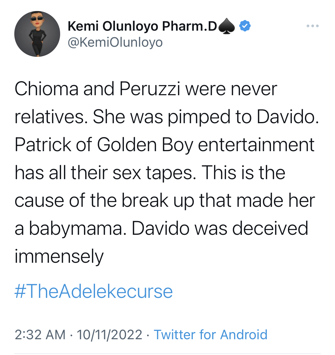 Golden Boy CEO Patrick finally breaks silence on possession of Peruzzi and Chioma sextape