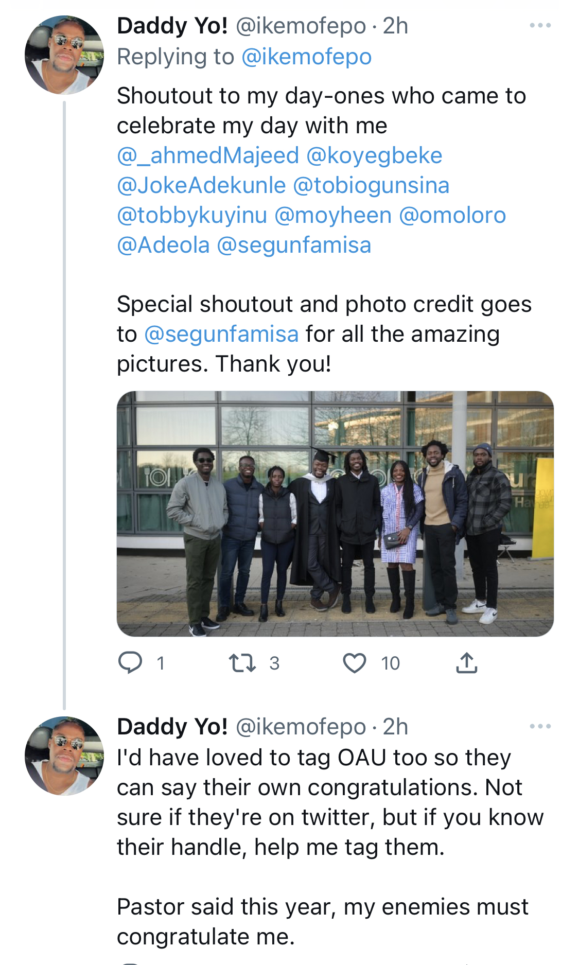 Jubilation as man graduates with 1st class from UK University after clinching 3rd class 10 years before in Nigeria [photos]