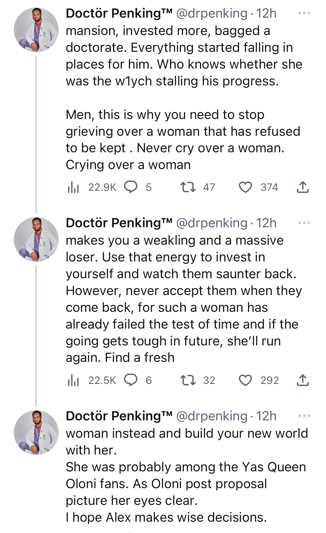 Maybe she was the witch stopping his progress - Influencer Dr Penking says about Alex Ekubo’s Ex-fiancée Fancy Acholonu