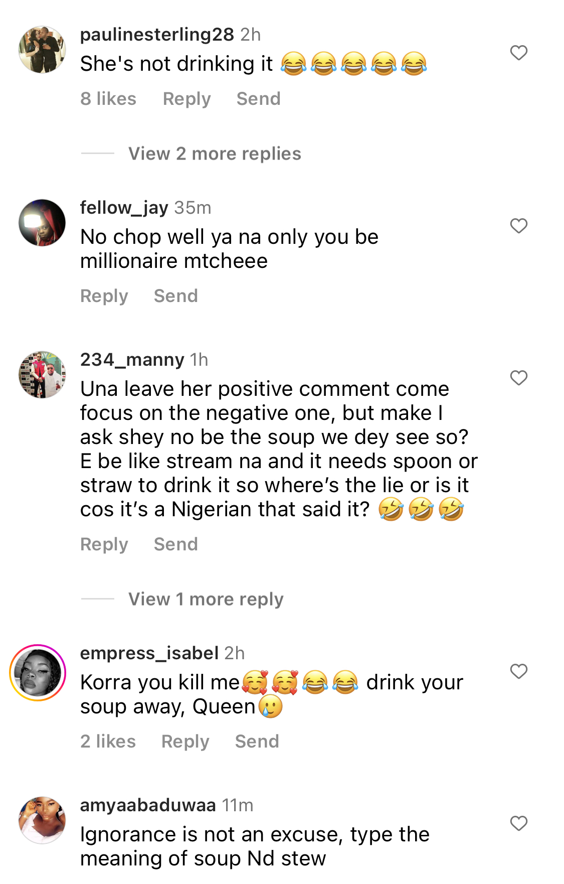 No wonder them divorce you - Fans blast Dancer Korra Obidi for eating fufu and soup with straw [video]