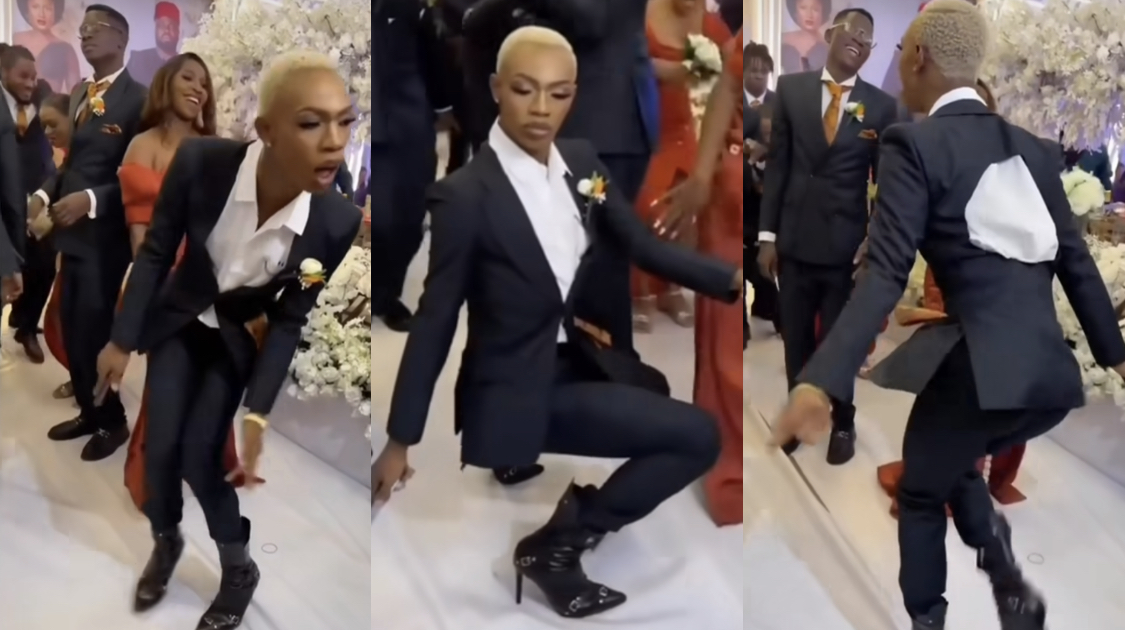 Crossdresser James Brown steals show at Comedian Sir Balo’s wedding [video]