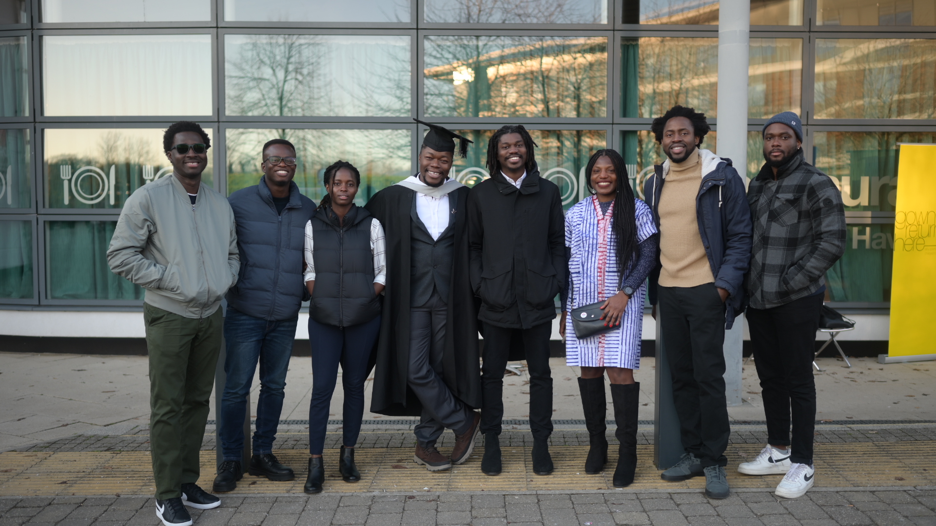 Jubilation as man graduates with 1st class from UK University after clinching 3rd class 10 years before in Nigeria [photos]