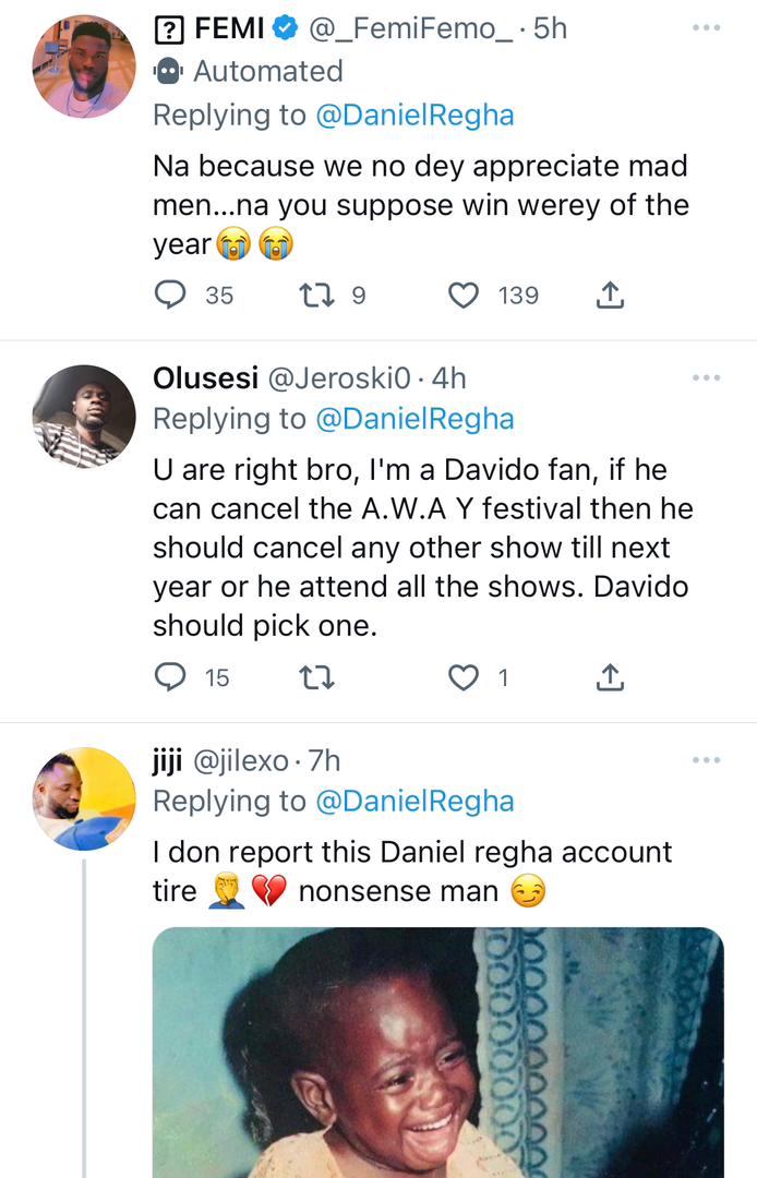 It is not smart of you to accept the World Cup final performance - Daniel Regha blasts Davido