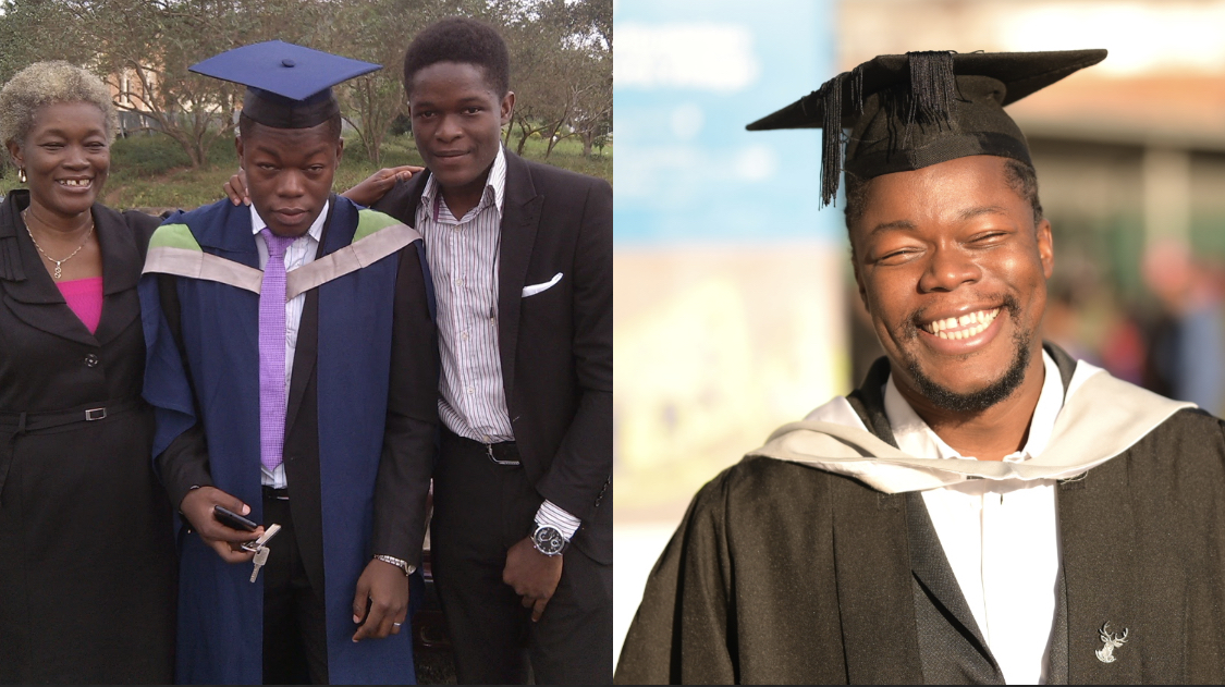 Jubilation as man graduates with 1st class from UK University after clinching 3rd class 10 years before in Nigeria [photos]