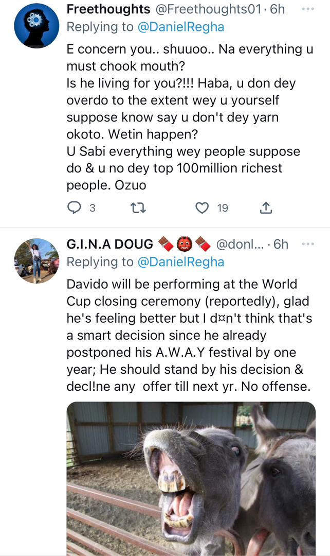 It is not smart of you to accept the World Cup final performance - Daniel Regha blasts Davido