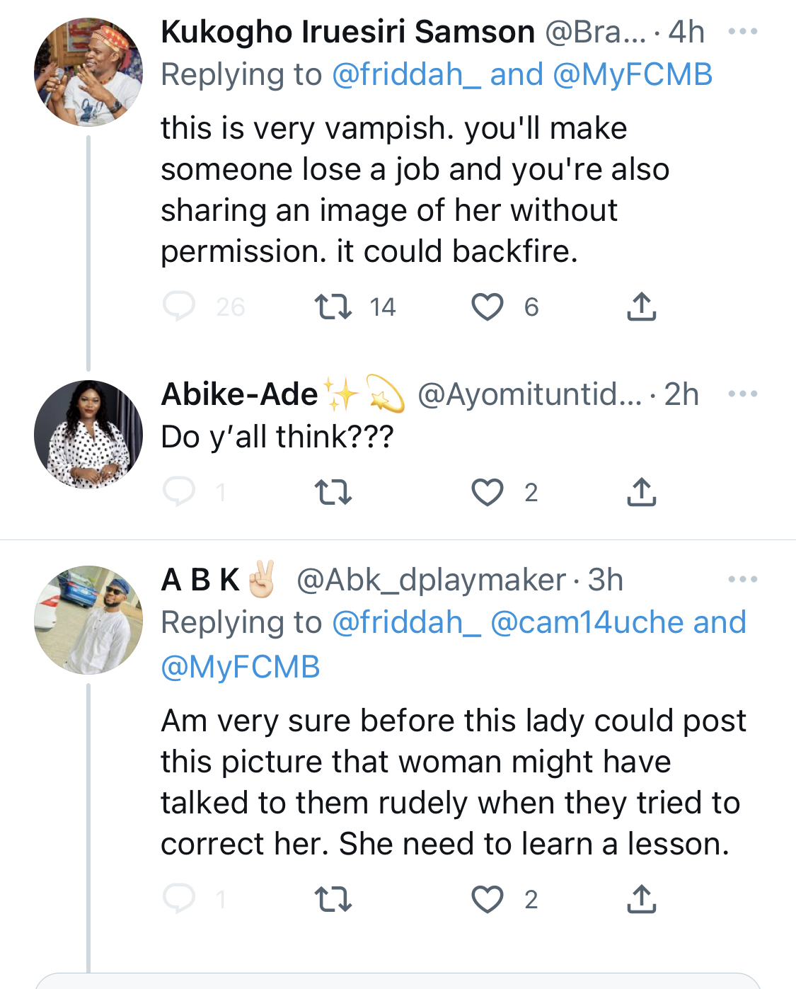 Lady calls out FCMB staff who kept customers waiting on queue to buy clothes [photos]