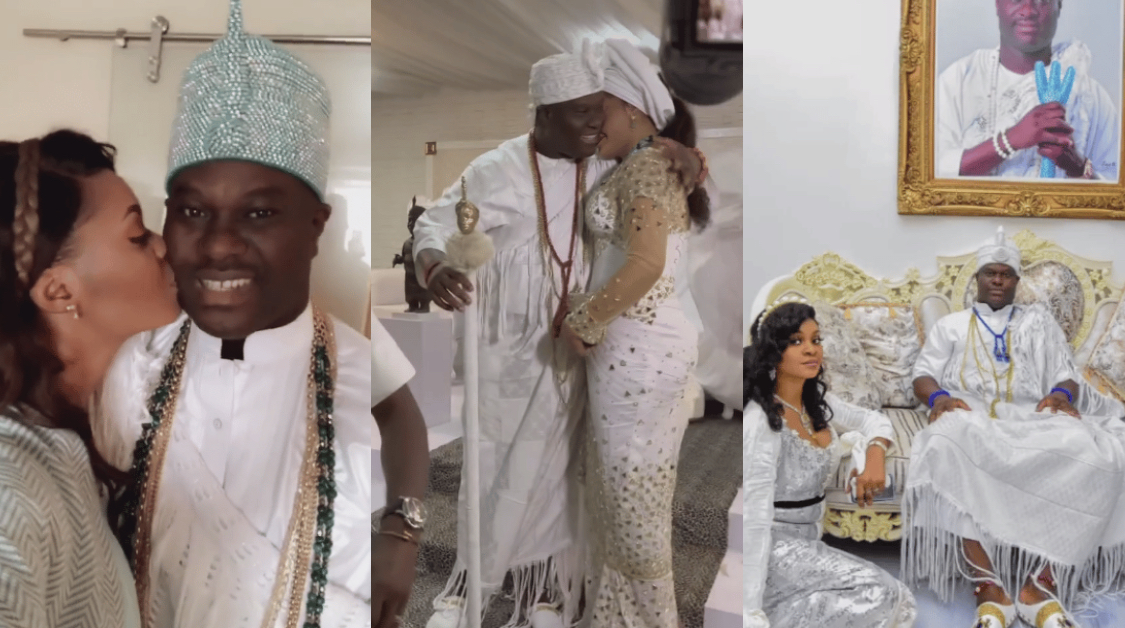 Thanks for making my lifelong dream come true – Third wife of Ooni of Ife gushes over husband [video]