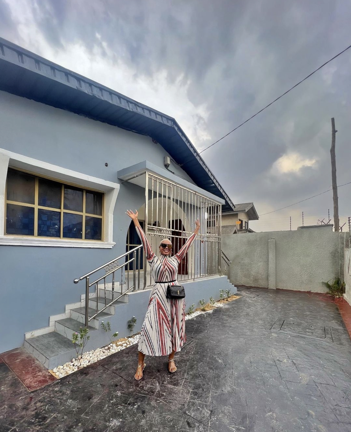 Actress Nancy Isime shows off massive 6-bedroom house she built for father [photos]