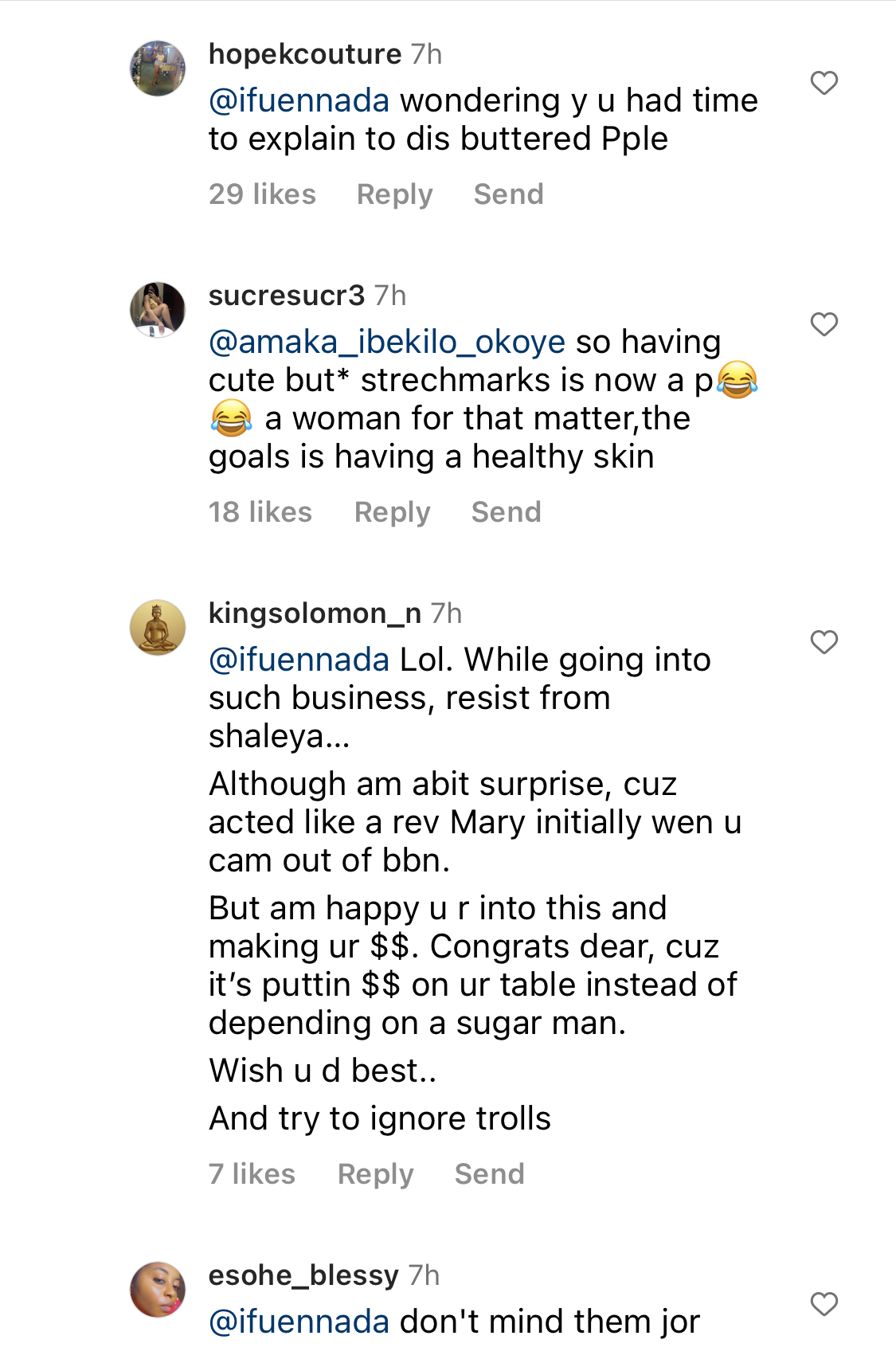 Rihanna did it too and she’s a billionaire - BBNaija Ifu Ennada defends topless photos as fans drag her